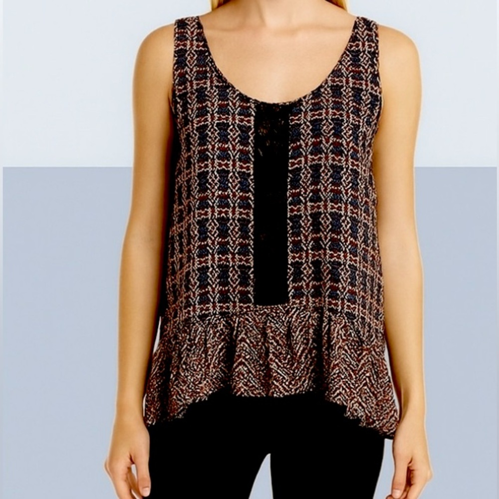 Japna | High Low Ruffle Top | Size XS